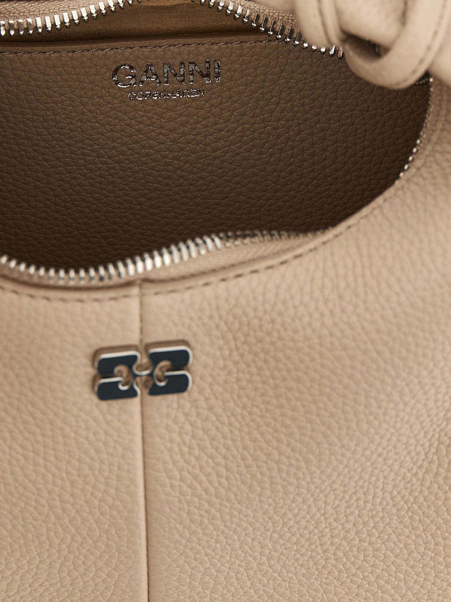 Ganni Beige Polyester Handtasche