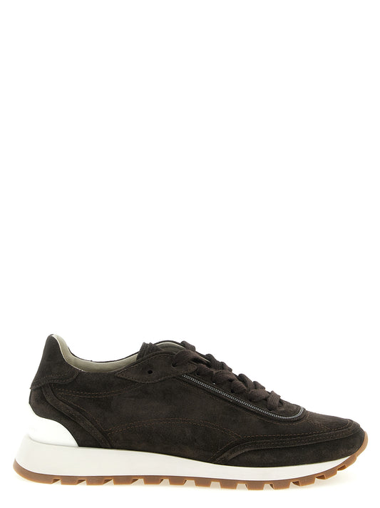 Brunello Cucinelli Braune Kalbsleder-Sneaker