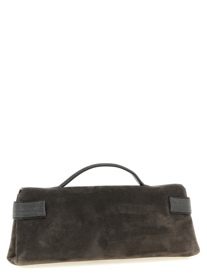 Brunello Cucinelli Braune Kalbsleder-Clutch