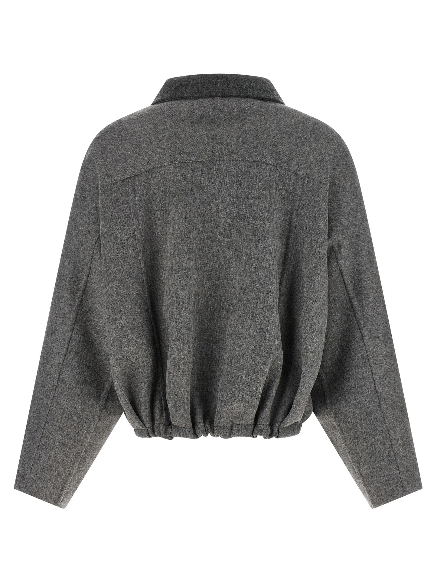 Brunello Cucinelli Grauer Virgin Wool Maxikleid