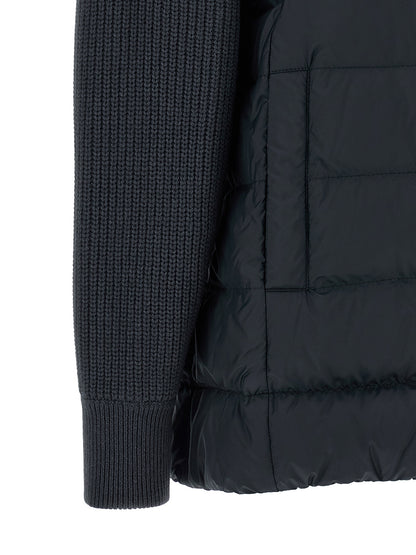 Brunello Cucinelli Blaue Polyester-Jacke in voller Länge