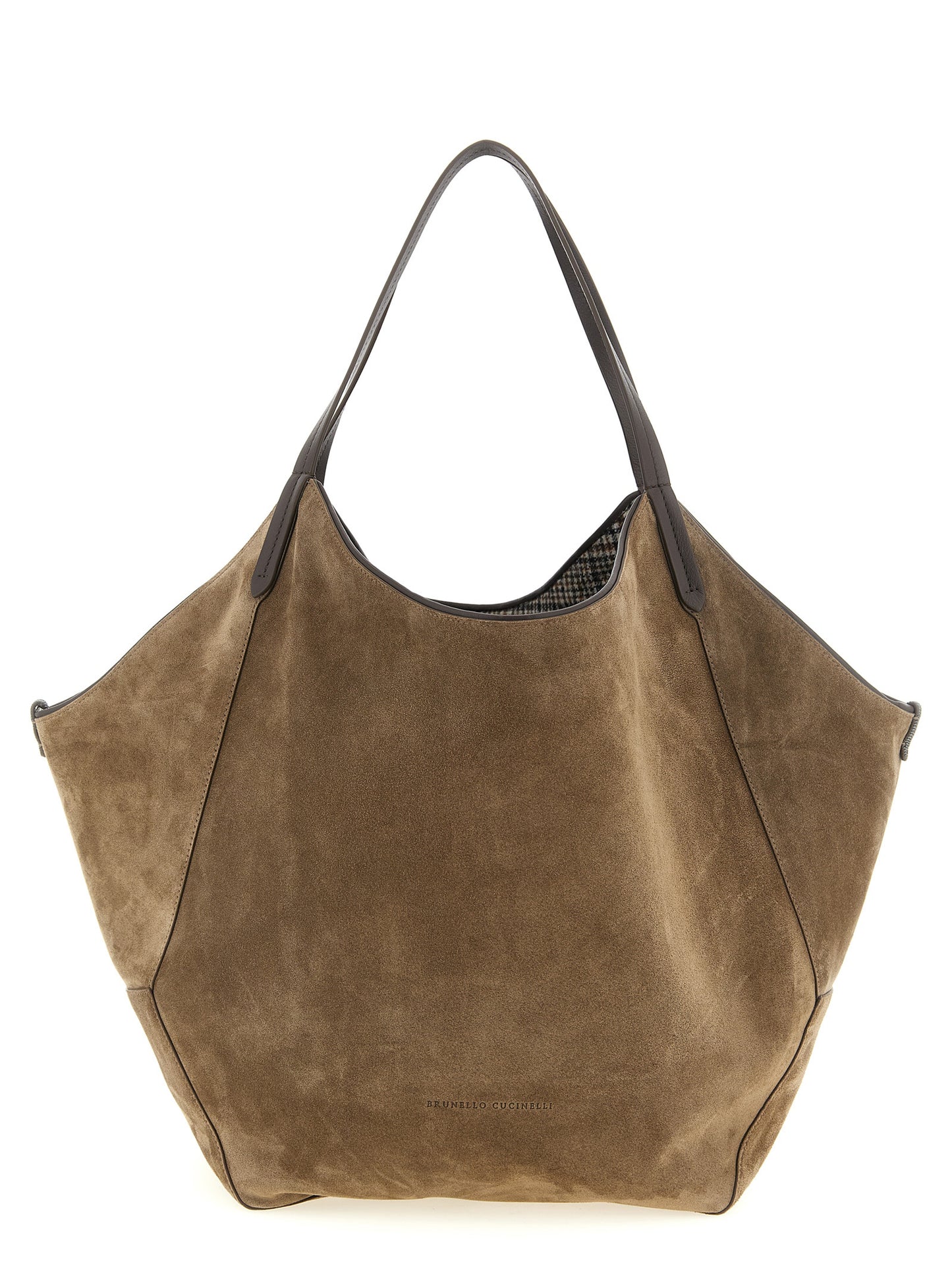Brunello Cucinelli Braune Alpaka-Ledertasche