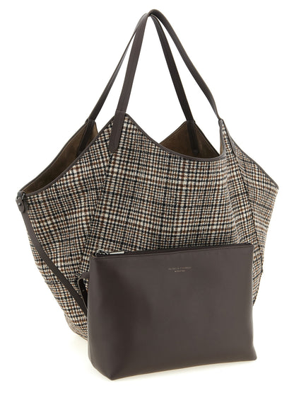 Brunello Cucinelli Braune Alpaka-Ledertasche
