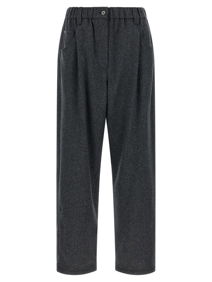 Brunello Cucinelli Graue Wollhose