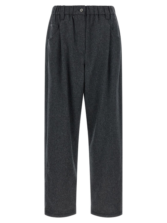Brunello Cucinelli Graue Wollhose