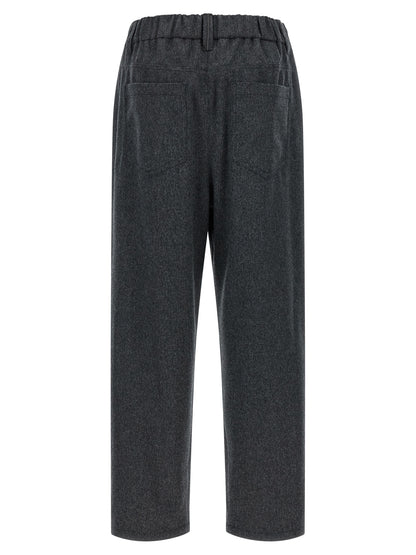 Brunello Cucinelli Graue Wollhose