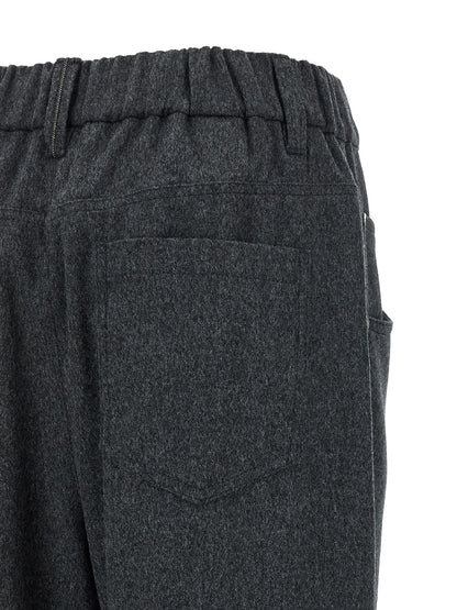 Brunello Cucinelli Graue Wollhose