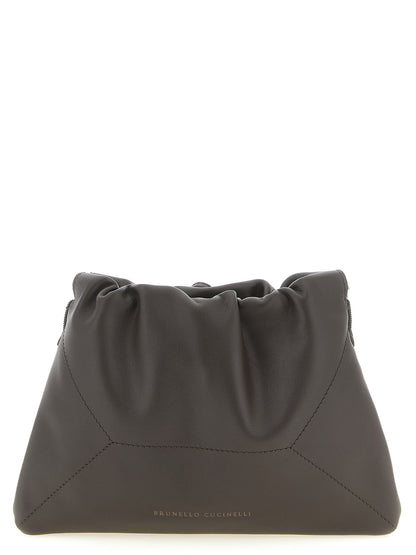 Brunello Cucinelli Braune Kalbsleder-Clutch