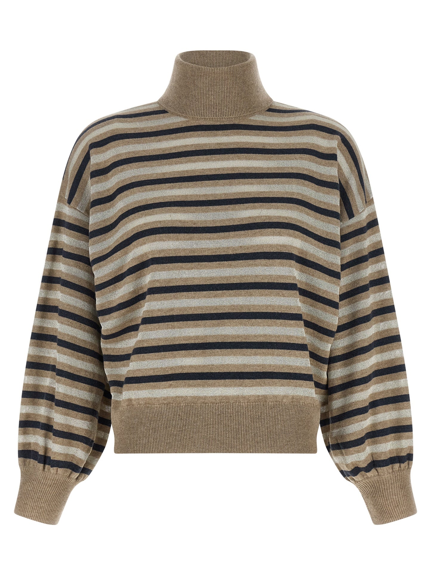 Brunello Cucinelli Mehrfarbige Strickjacke aus reiner Schurwolle