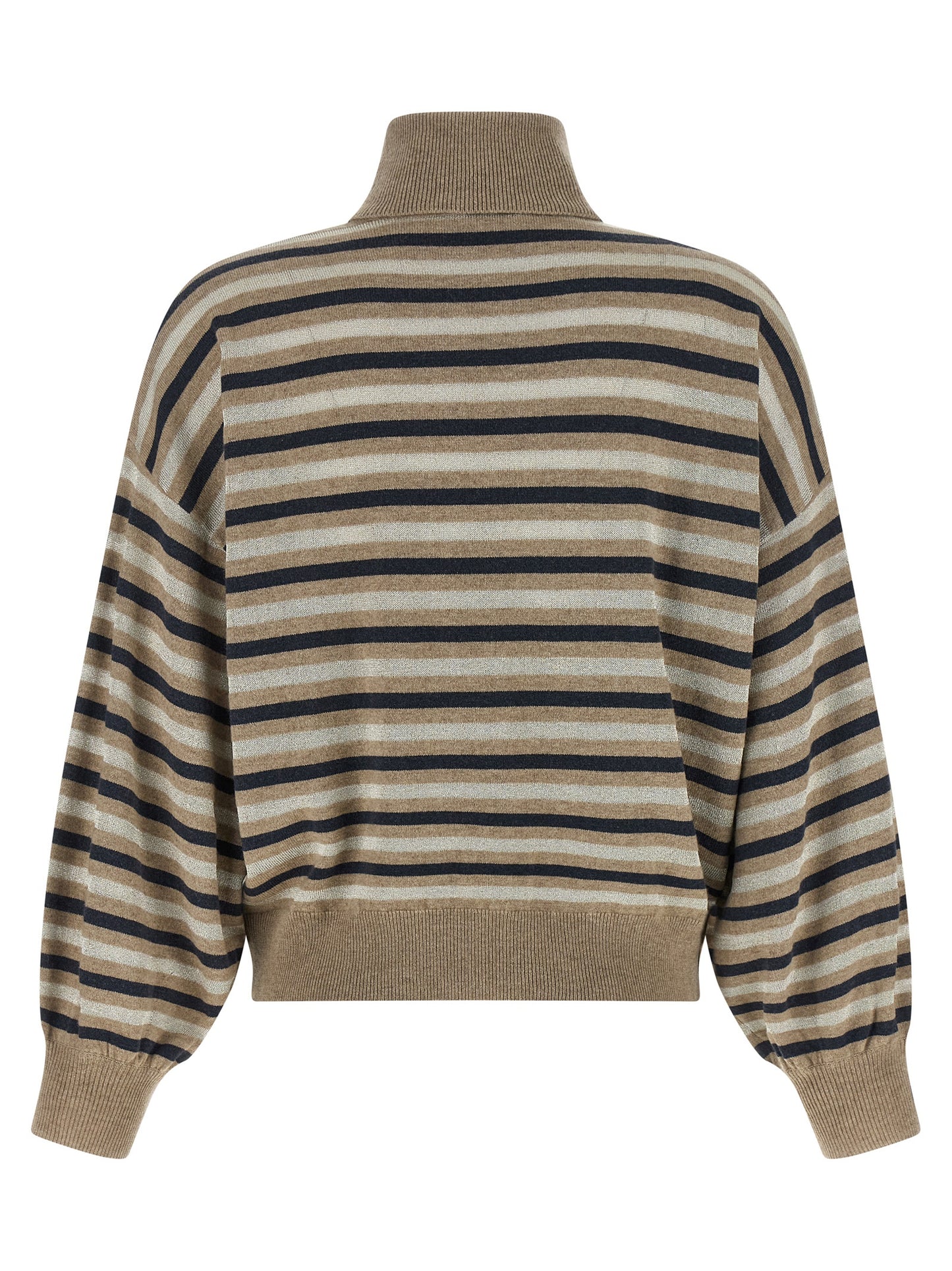 Brunello Cucinelli Mehrfarbige Strickjacke aus reiner Schurwolle