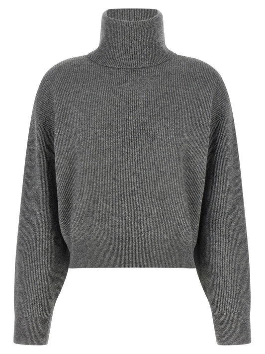 Brunello Cucinelli Grauer Cardigan aus reiner Schurwolle