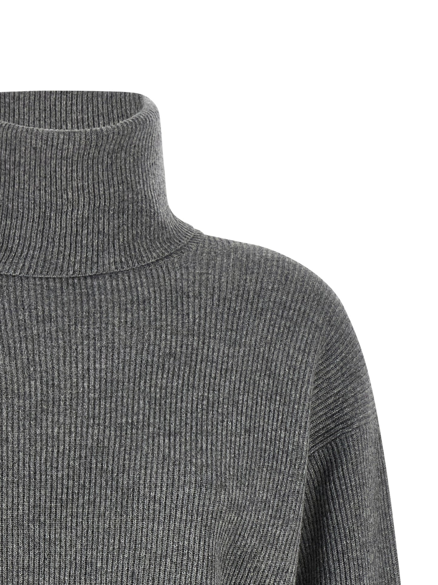 Brunello Cucinelli Grauer Cardigan aus reiner Schurwolle