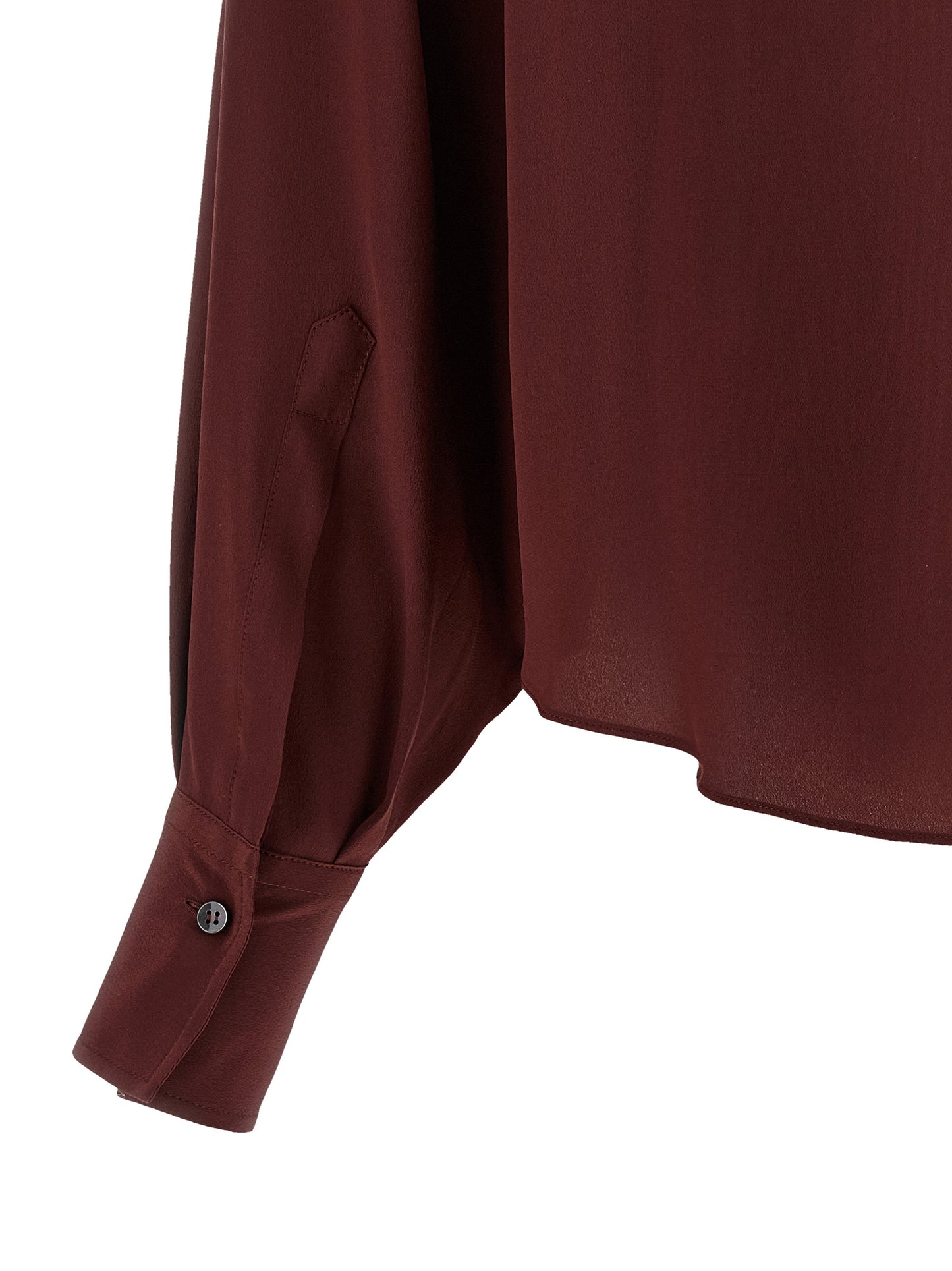 Brunello Cucinelli Seidenbluse in Bordeaux