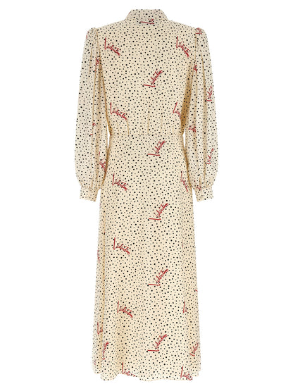 Valentino Garavani Mehrfarbiges Seiden-Midikleid