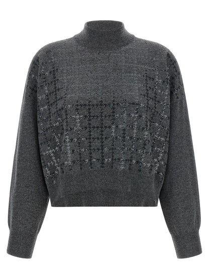 Brunello Cucinelli Grauer Kaschmir-Strickjacke
