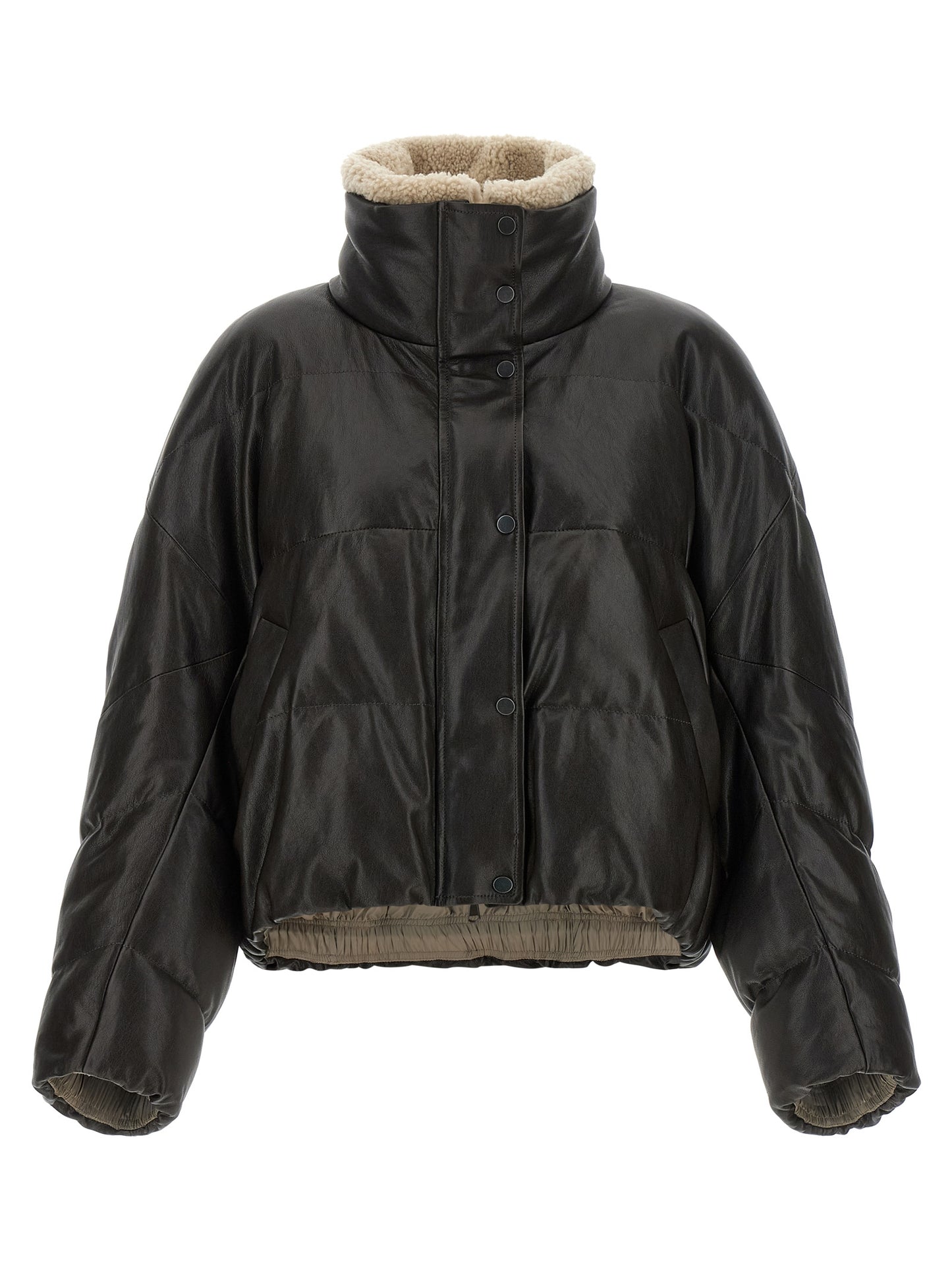 Brunello Cucinelli Braune Lammlederjacke