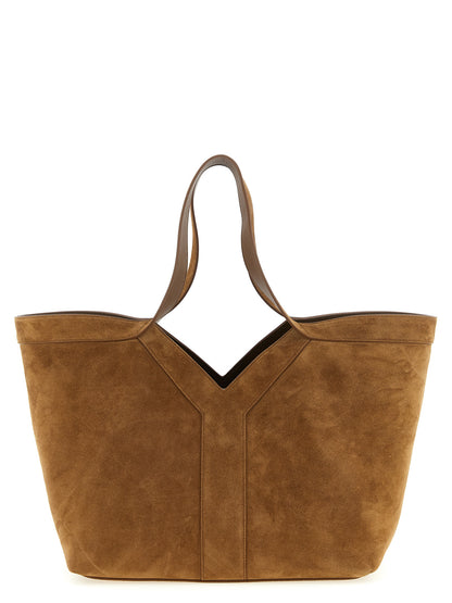Saint Laurent Braune Kalbsleder-Tote Bag