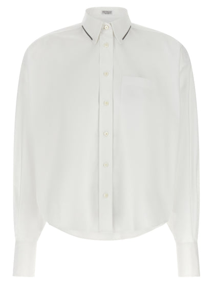 Brunello Cucinelli Weiße Baumwollbluse
