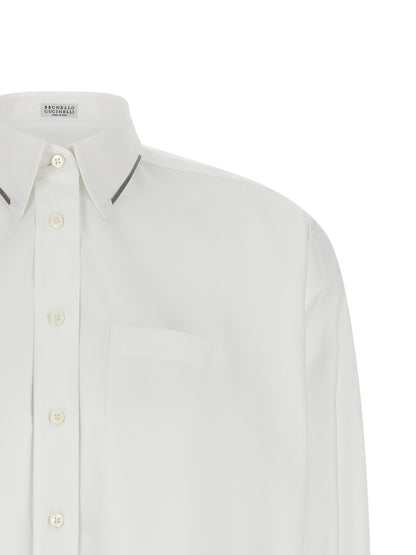 Brunello Cucinelli Weiße Baumwollbluse