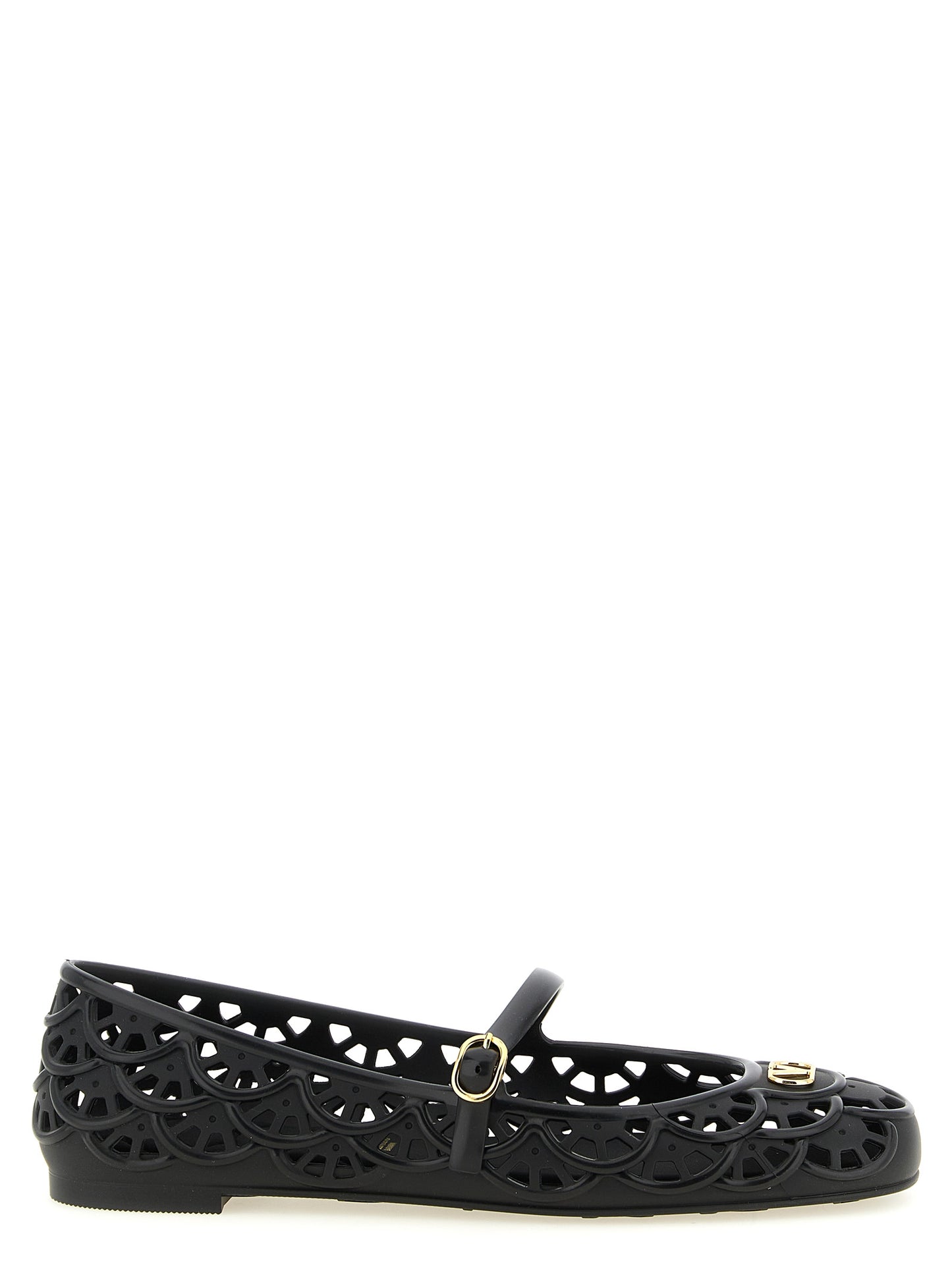 Valentino Garavani Schwarze Ballerinas aus Polyvinyl