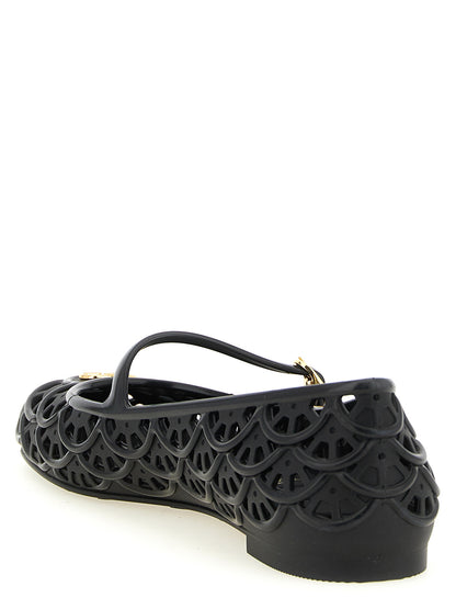 Valentino Garavani Schwarze Ballerinas aus Polyvinyl
