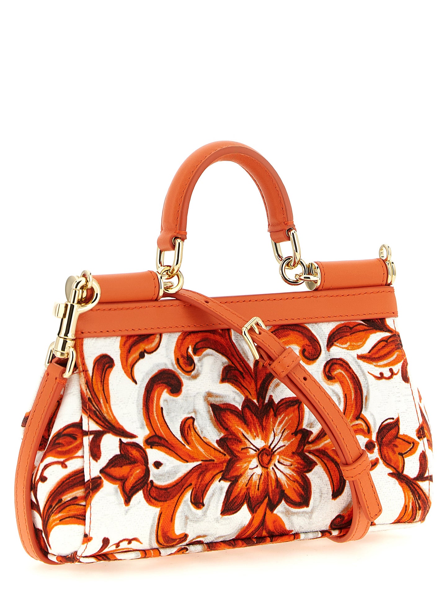 Dolce & Gabbana Orange Baumwoll-Handtasche