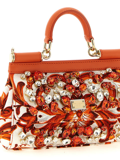 Dolce & Gabbana Orange Baumwoll-Handtasche