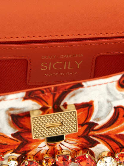 Dolce & Gabbana Orange Baumwoll-Handtasche