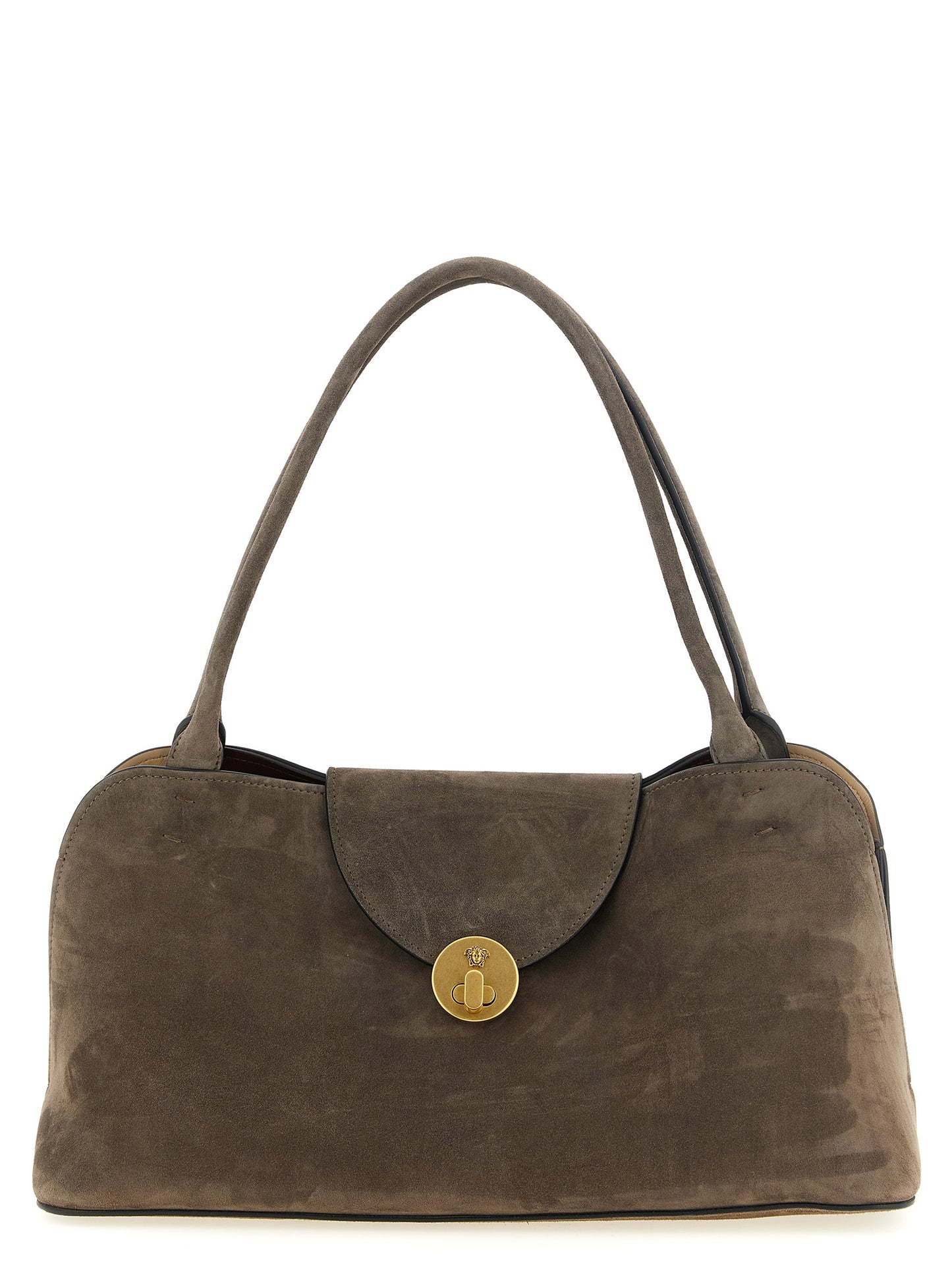 Versace Braunes Kalbsleder Damen Crossbody Tasche
