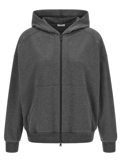Brunello Cucinelli Grauer Baumwollpullover