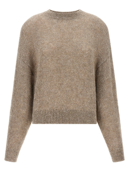 Brunello Cucinelli Beige Polyamid-Strickjacke