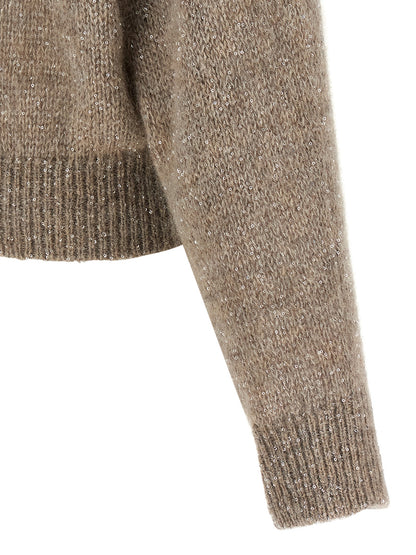 Brunello Cucinelli Beige Polyamid-Strickjacke