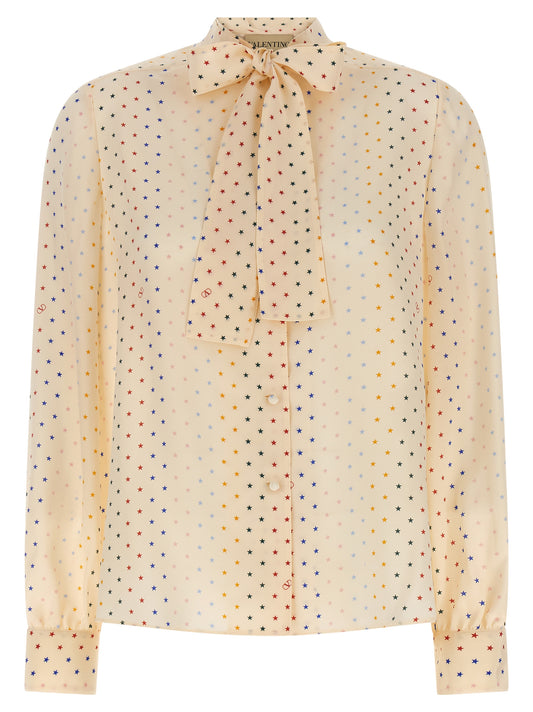 Valentino Garavani Mehrfarbige Seidenbluse