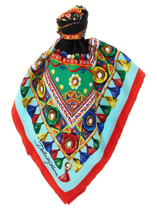 Dolce & Gabbana Mehrfarbiger Seidenschal