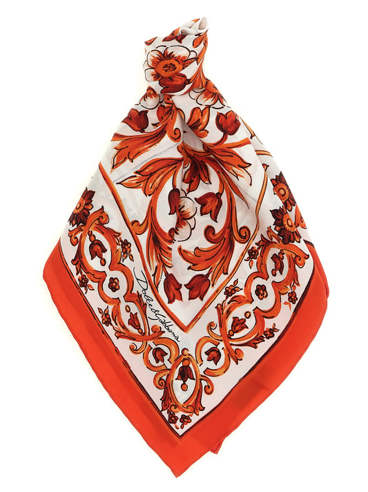 Dolce & Gabbana Orange Seidenschal