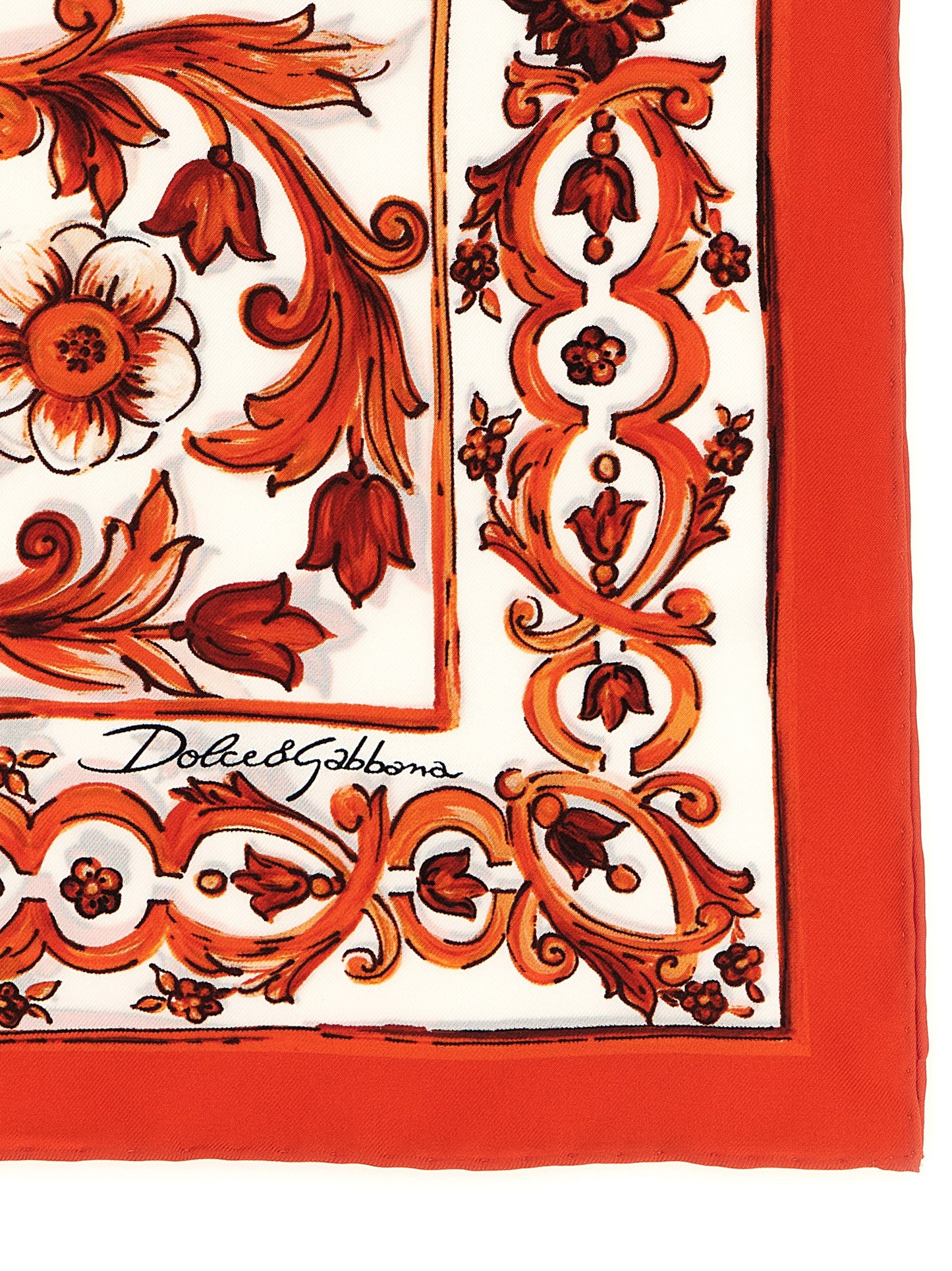 Dolce & Gabbana Orange Seidenschal