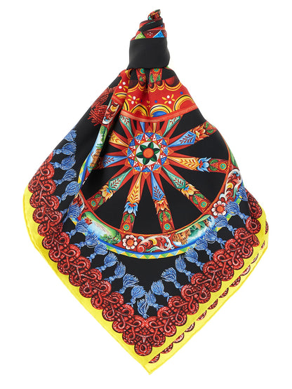 Dolce & Gabbana Mehrfarbiger Seidenschal