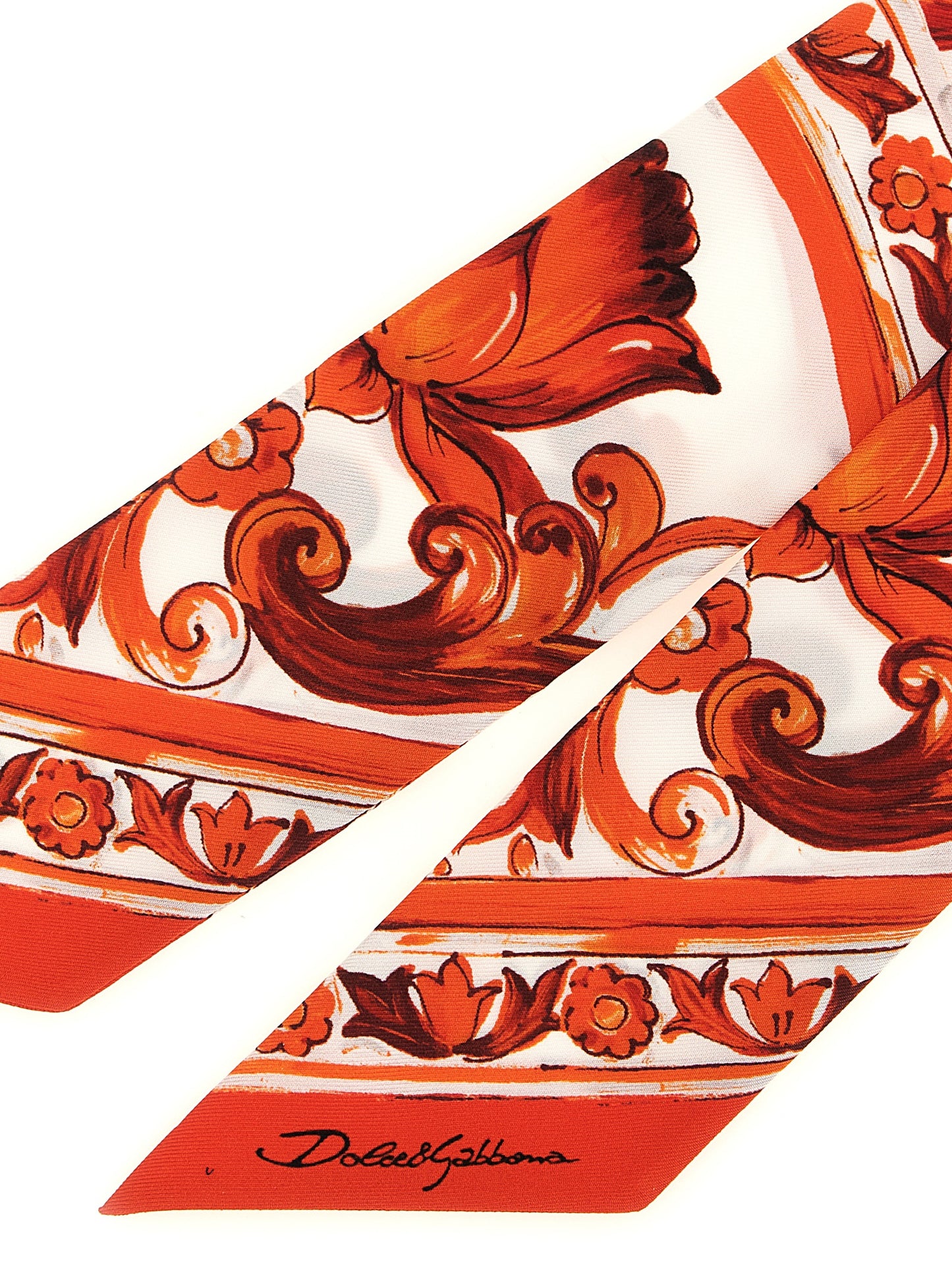 Dolce & Gabbana Orange Seidenschal