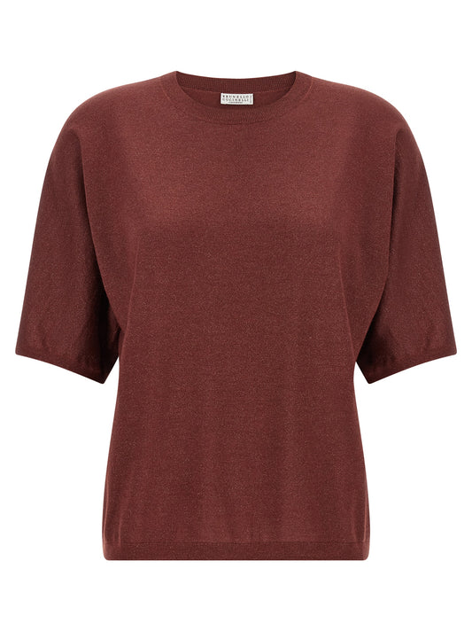 Brunello Cucinelli Kaschmir-Strickjacke in Bordeaux
