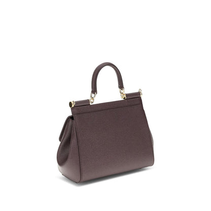 Dolce & Gabbana Braune Kalbsleder Bos Taurus Schultertasche