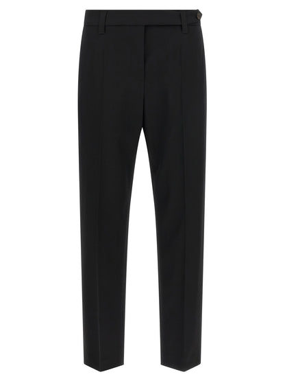 Brunello Cucinelli Schwarze Hose aus reiner Schurwolle