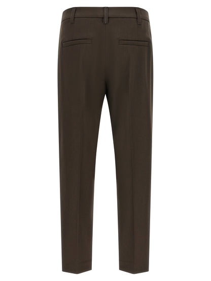 Brunello Cucinelli Braune Hose aus Schurwolle