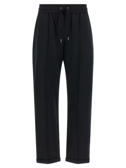 Brunello Cucinelli Schwarze Baumwoll-Jogginghose (Trainingshose)