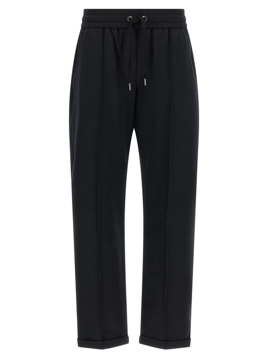 Brunello Cucinelli Schwarze Baumwoll-Jogginghose (Trainingshose)