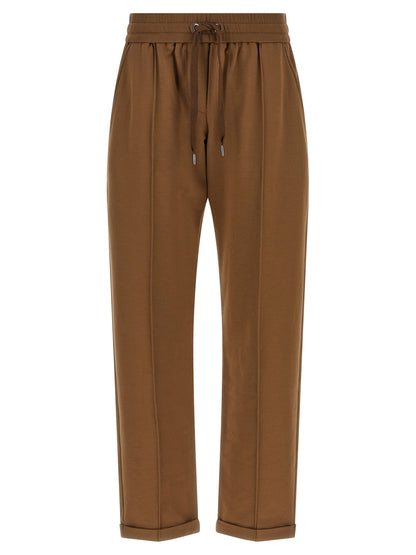 Brunello Cucinelli Braune Baumwoll-Jogginghose (Trainingshose)