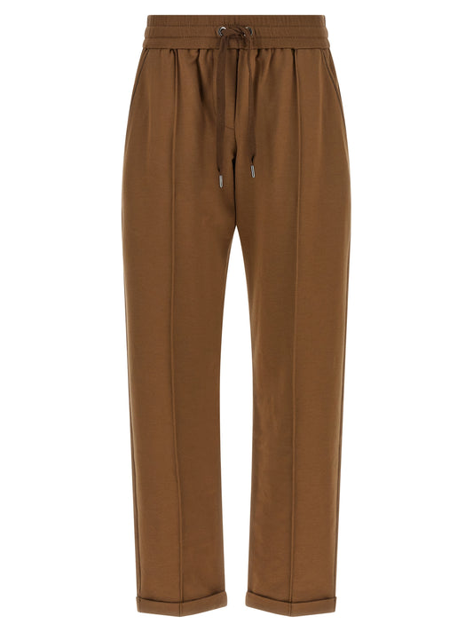 Brunello Cucinelli Braune Baumwoll-Jogginghose (Trainingshose)