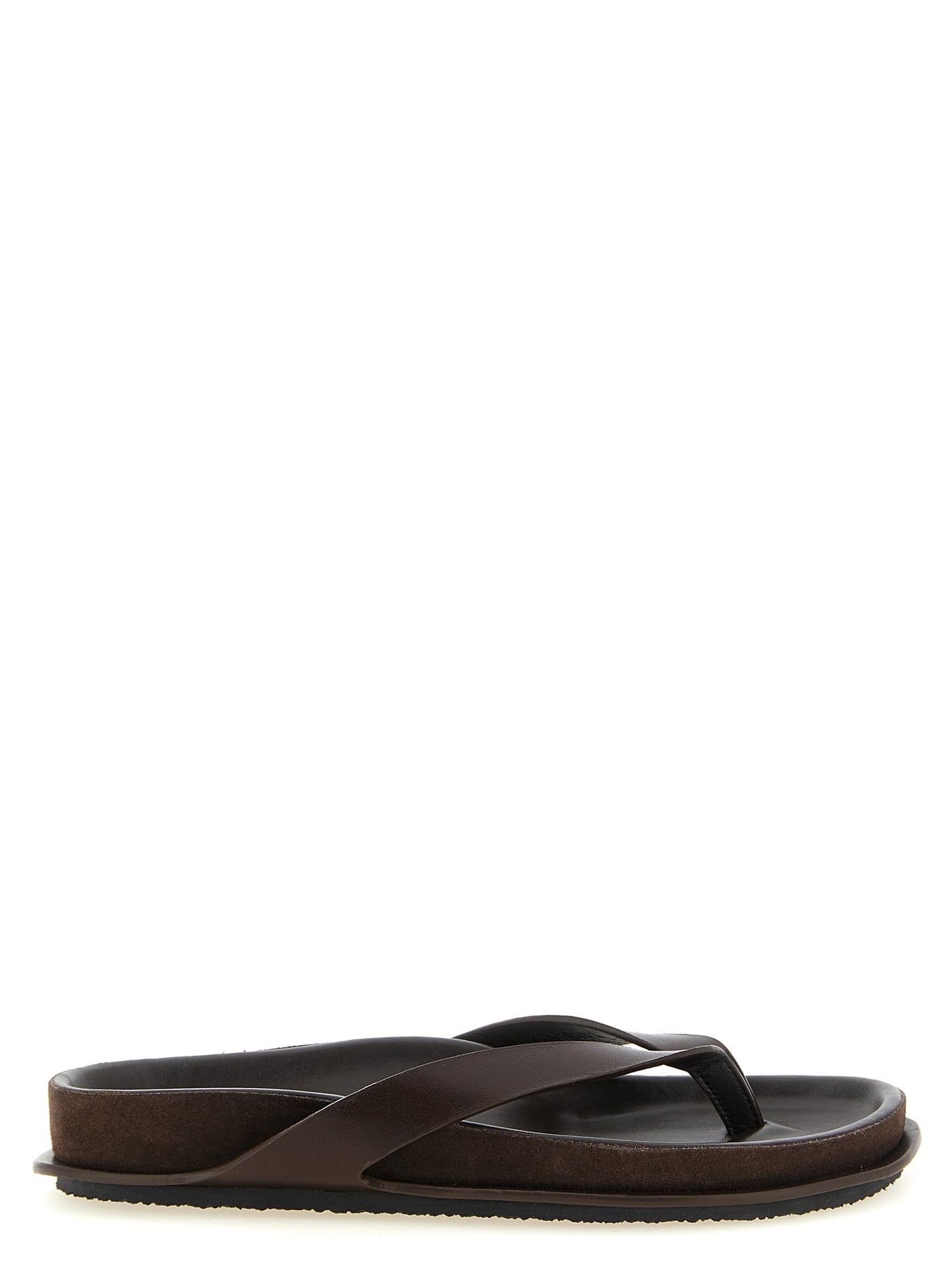 Jacquemus Braune Leder-Slipper