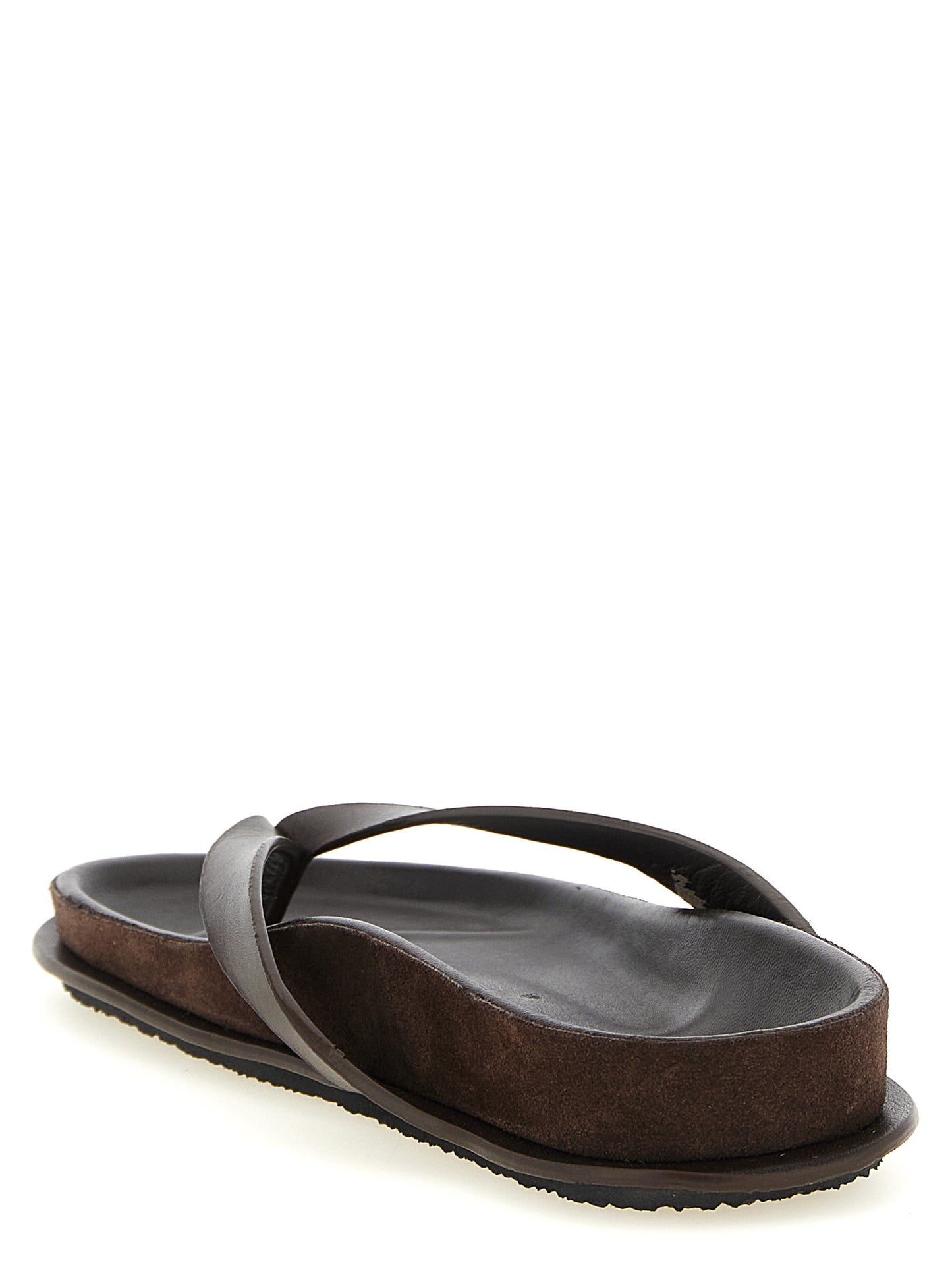 Jacquemus Braune Leder-Slipper