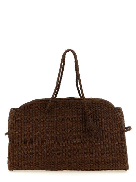 Jacquemus Le Grand Turismo Raphia Tasche in Braun – Vorderansicht