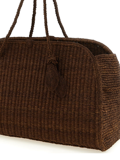 Jacquemus Braune Raffia-Tragetasche